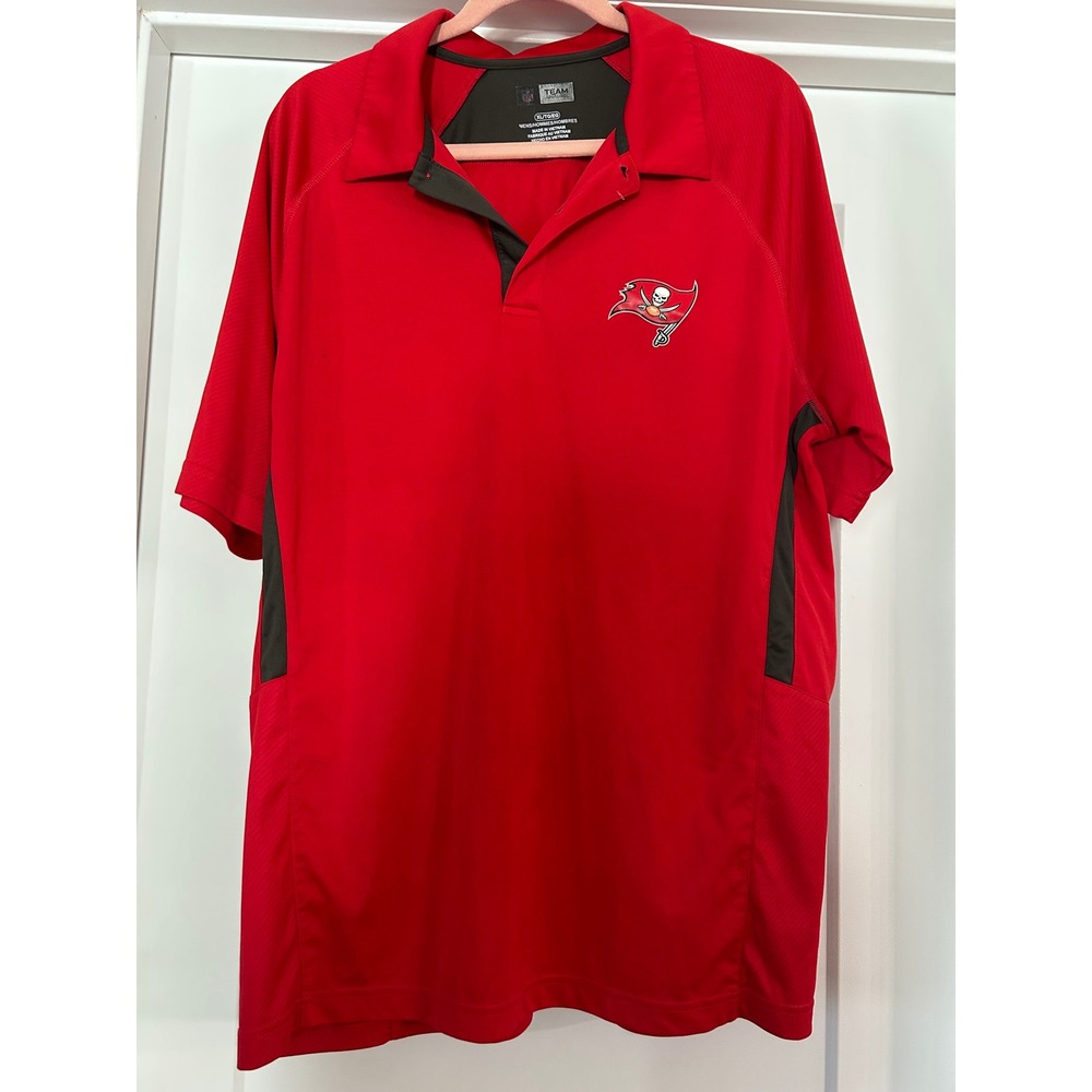 Tampa Bay Buccaneers‎ NFL Team Apparel Red Polo Shirt XL Mens Golf Football